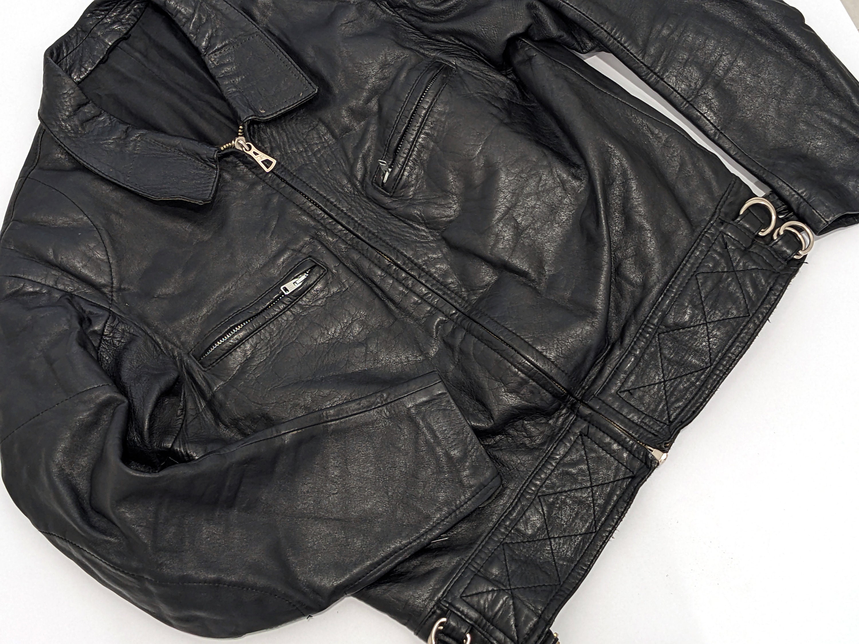 Vintage 60s West German Vintage Leather Motorcycle Biker