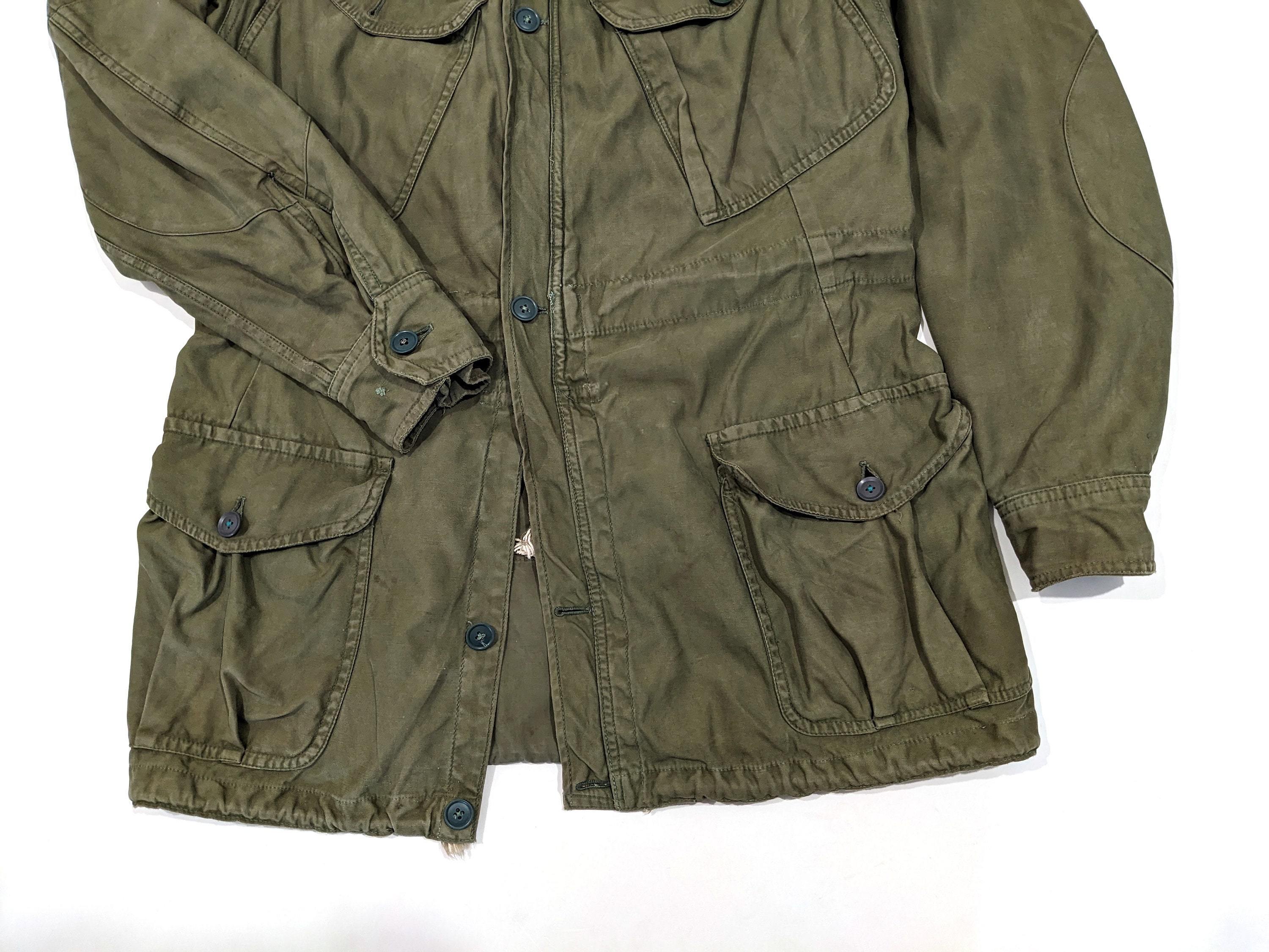 Vintage 60's Combat Smock Pattern 1960 British Army Olive Field