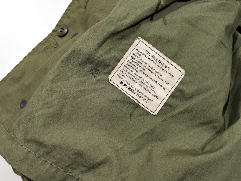 Rare Contract US Army M 65 Field Jacket Sateen Og-107 Olive - Etsy