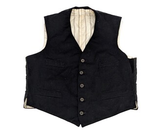 Early 20th Century Rare French Lefty Gilet Vest / Tailored Work 