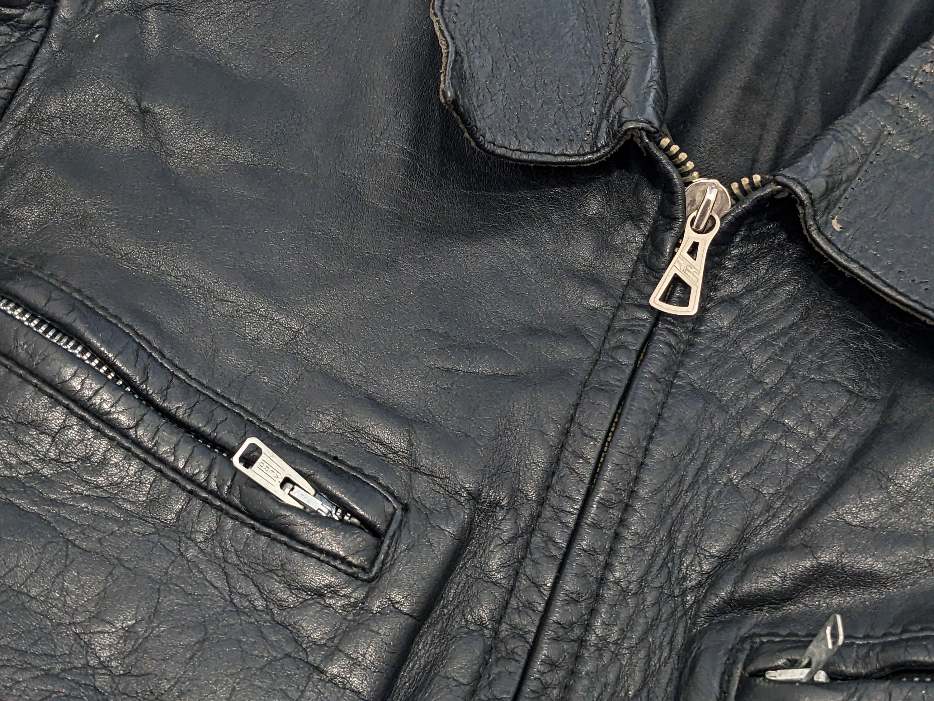 Vintage 60s West German Vintage Leather Motorcycle Biker