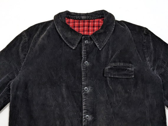 Adolphe Lafont 60s Black Corduroy Jacket Vintage … - image 2