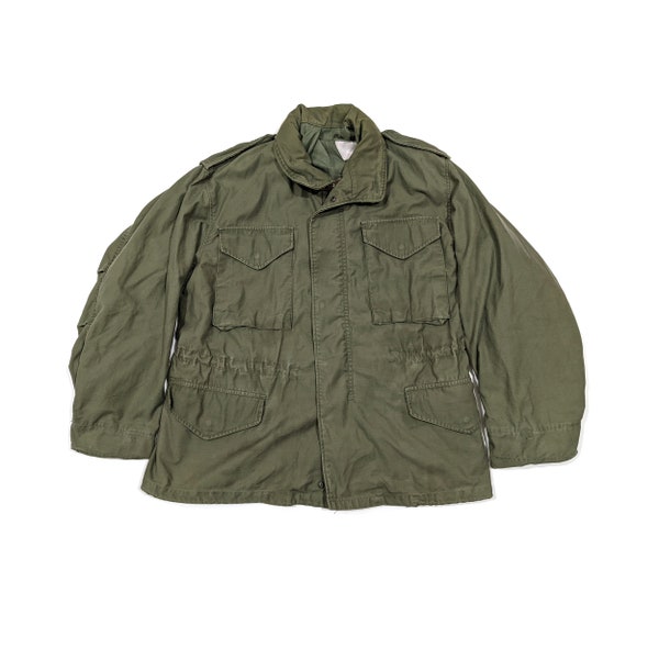 US. Army M-65 OG Olive Green Field Jacket Vintage 70's by Defense Personnel Support Center