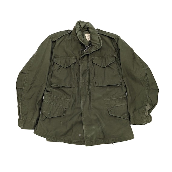 Vintage 60s US Army M-65 OG Olive Green Field Jacket by