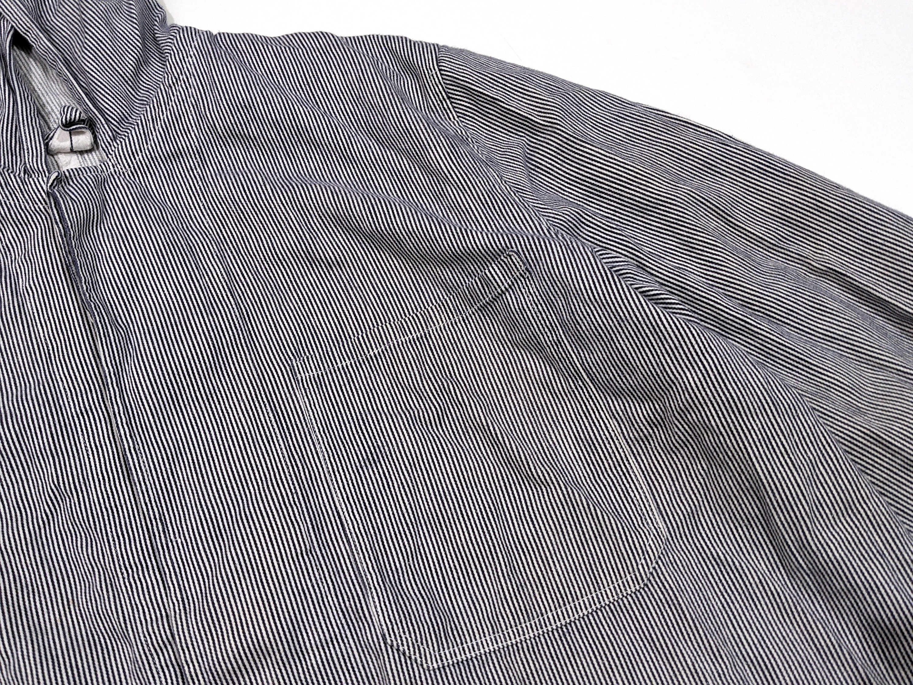 Vintage Striped Work Chore Coat Smock With Hood European Workwear - Etsy