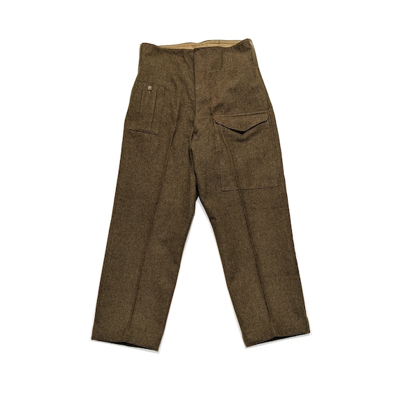 Vintage WW2 British Army Battledress Serge Wool Trousers Kettering