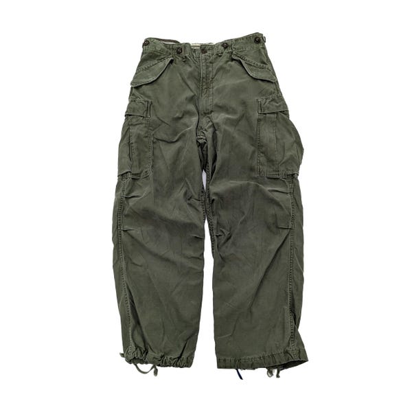 Vintage jaren 50 US Army M51-veldbroek - Olijfkleurige militaire broek Koreaanse oorlog