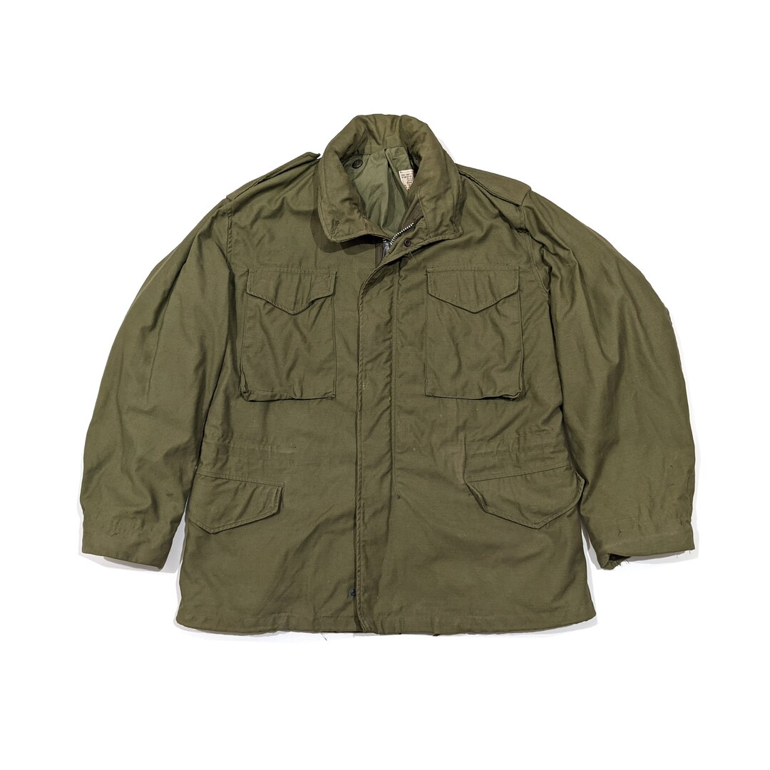 Rare Contract US Army M 65 Field Jacket Sateen Og-107 Olive Green ...