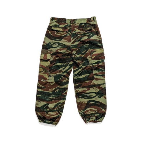 French Army shops Vintage Lizard Camo Camoflage Cargo Trousers