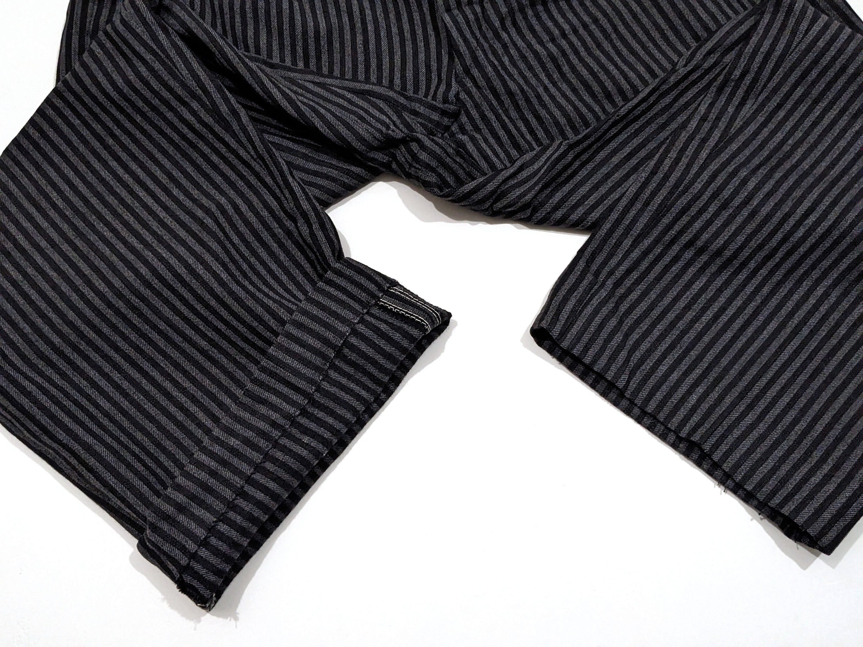 Vintage England 1940s Striped Wool Trousers Mans Working