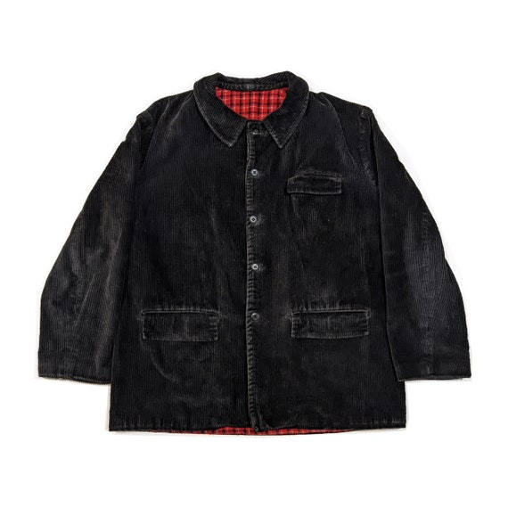 Adolphe Lafont 60s Black Corduroy Jacket Vintage … - image 1