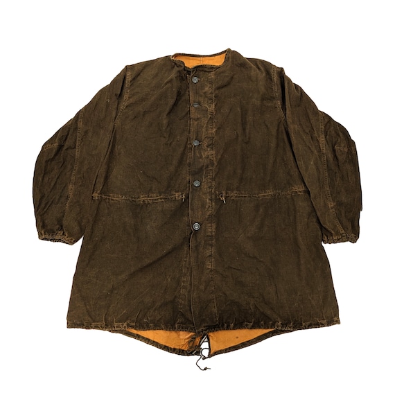Vintage 60s US Army Fishtail Coat Vesicant Gas Protective Overdyed