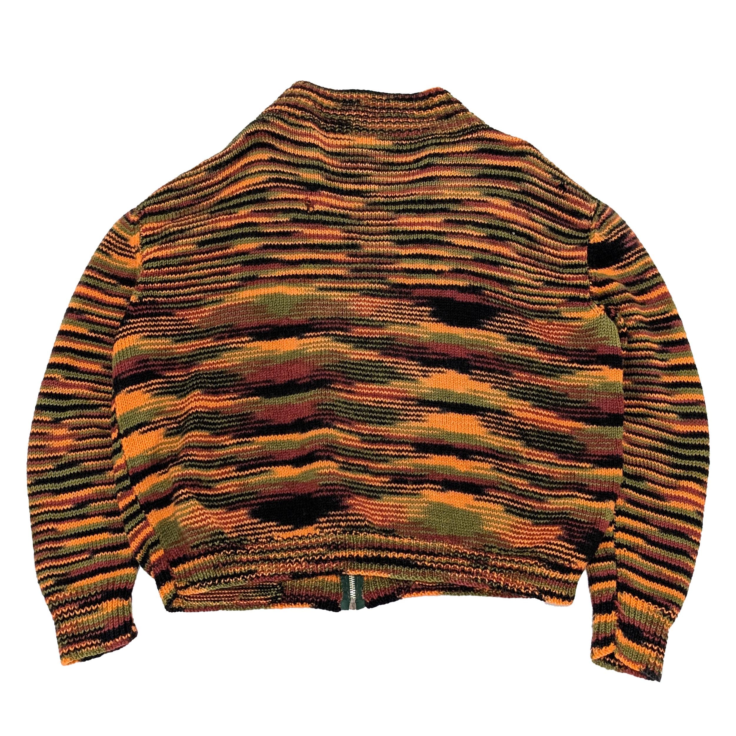 Vintage 40s-50s Cowichan Style Wool Knit Cardigan, Lightning 