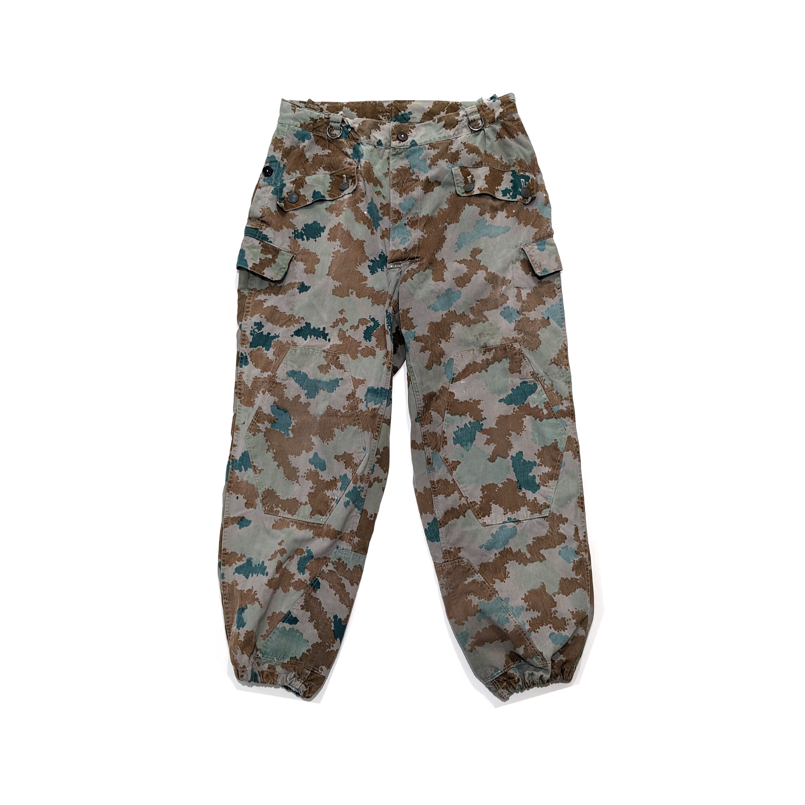 Vintage 60's Rare East German Army NVA DDR Blumentarn Faded