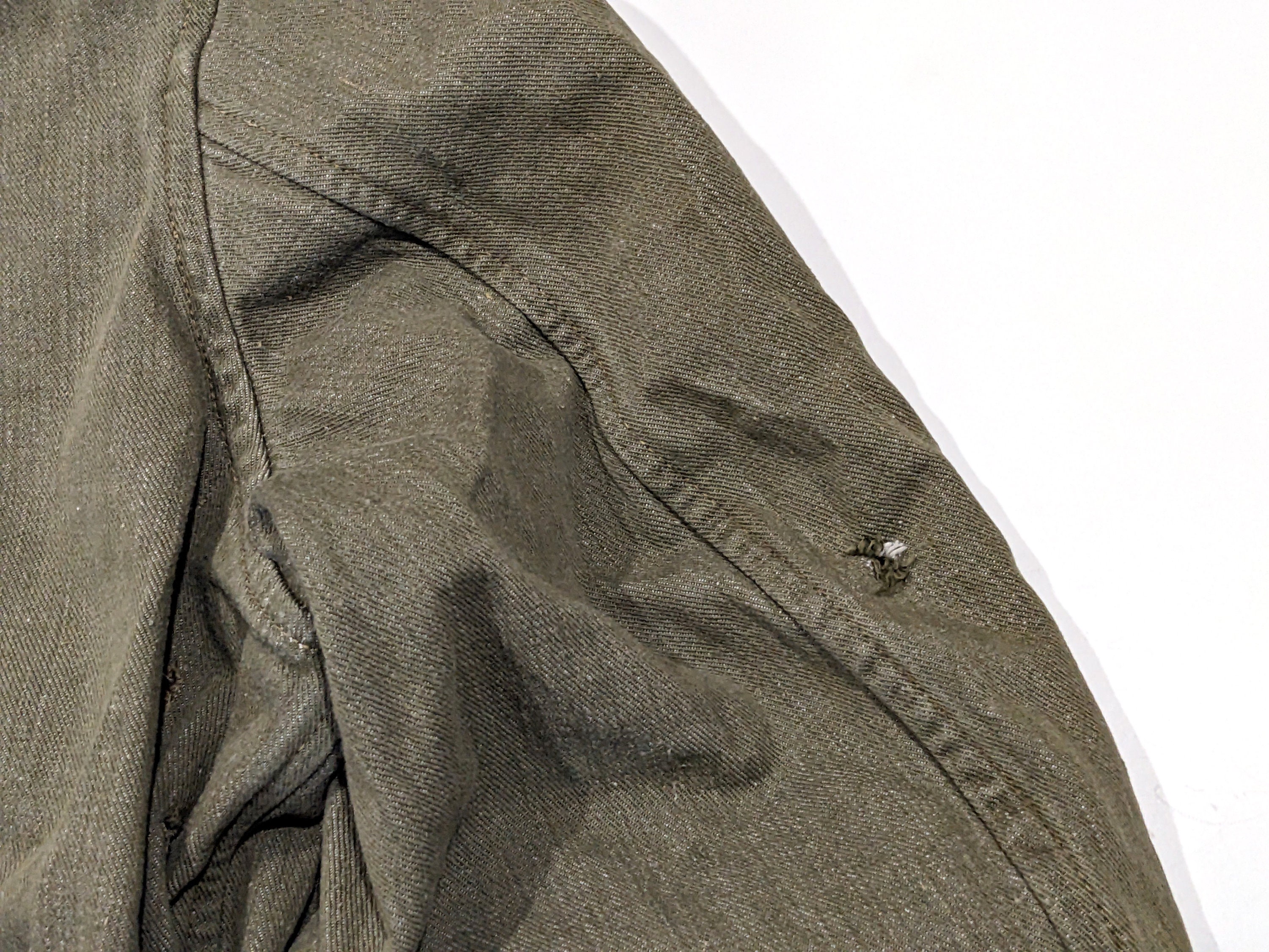 Vintage British Army Green Denim Battledress Blouse Jacket Vintage British Army Green Denim Battledress Blouse Jacket