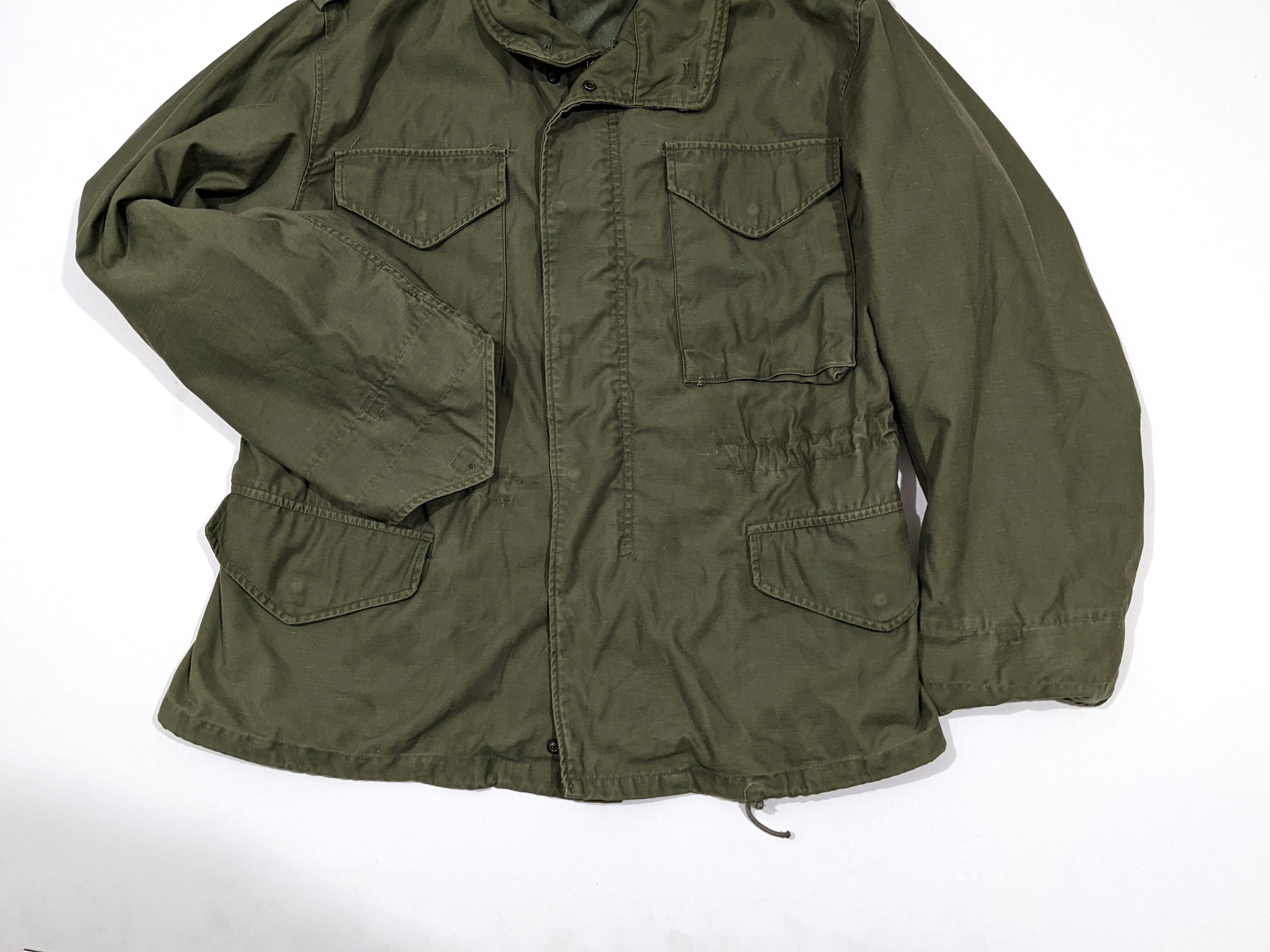 US. Army M-65 OG Olive Green Field Jacket Vintage 70's by Defense ...