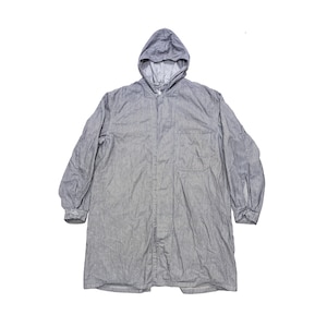 Vintage Striped Work Chore Coat Smock with Hood European Workwear