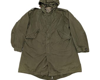 Vintage 50s US Army M51 Fishtail Parka Extreme Cold Weather Korean