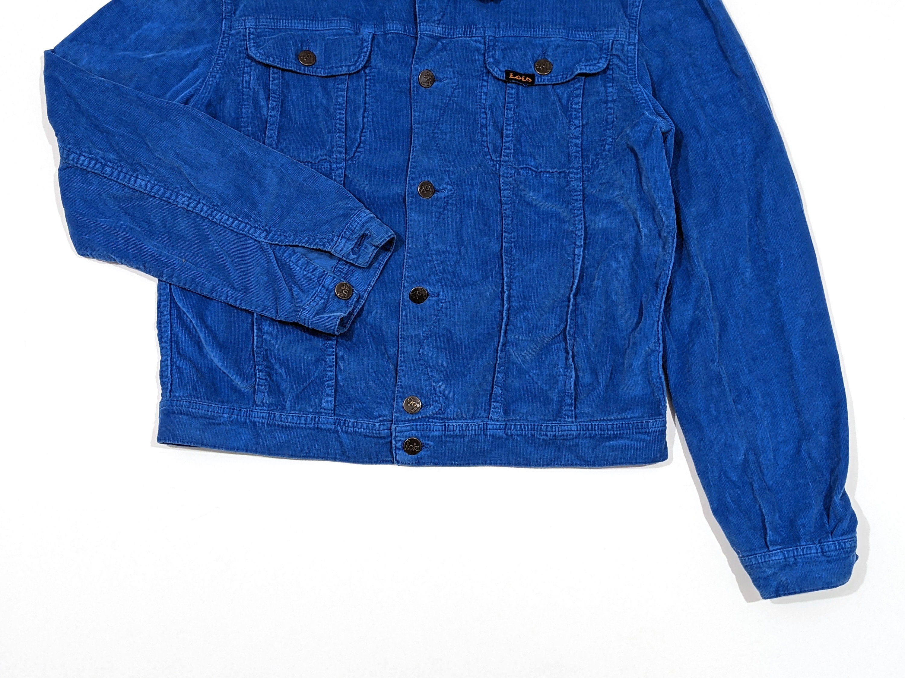 Pockets Indigo Stretch Corduroy Jacket 