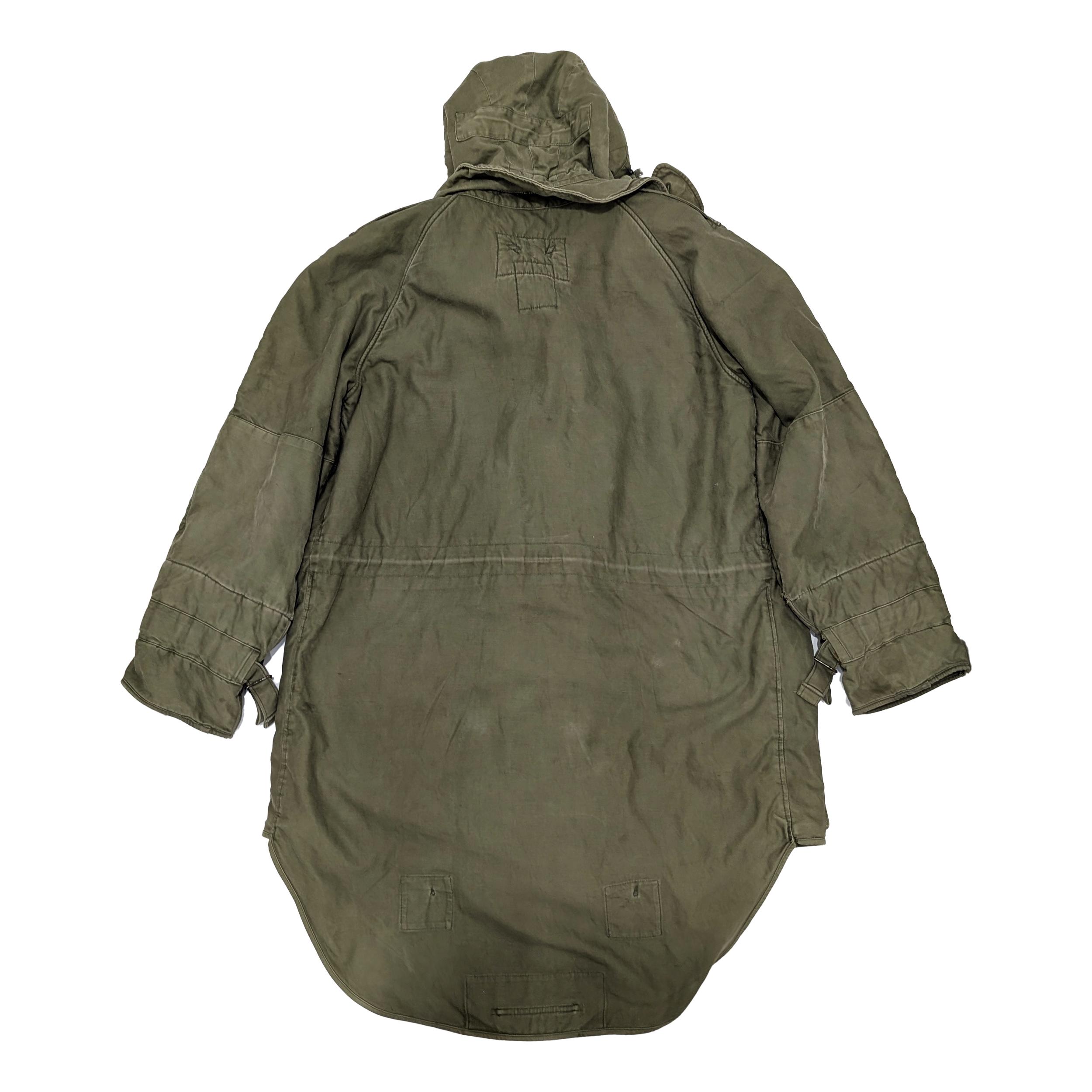 Vintage 50s British Army Genuine Middle Parka With Hood Olive