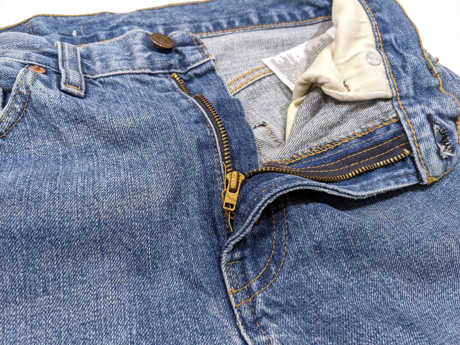 Levis Vintage Clothing LVC Big E Selvage Denim Repair 505-0217 | Etsy