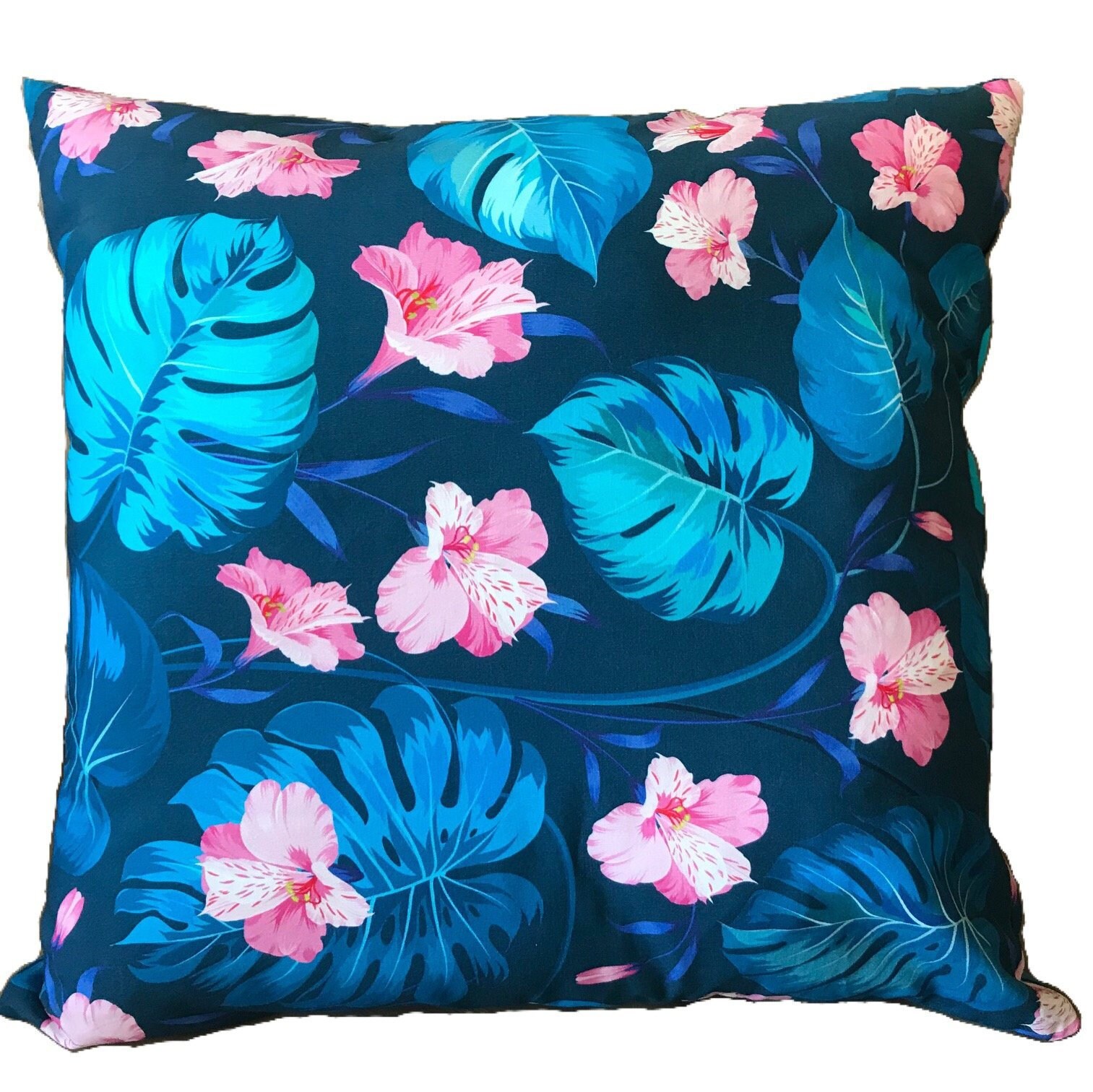 Tropical Leaf Pillow Hawaiian Decor Tropical Decor Outdoor Etsy