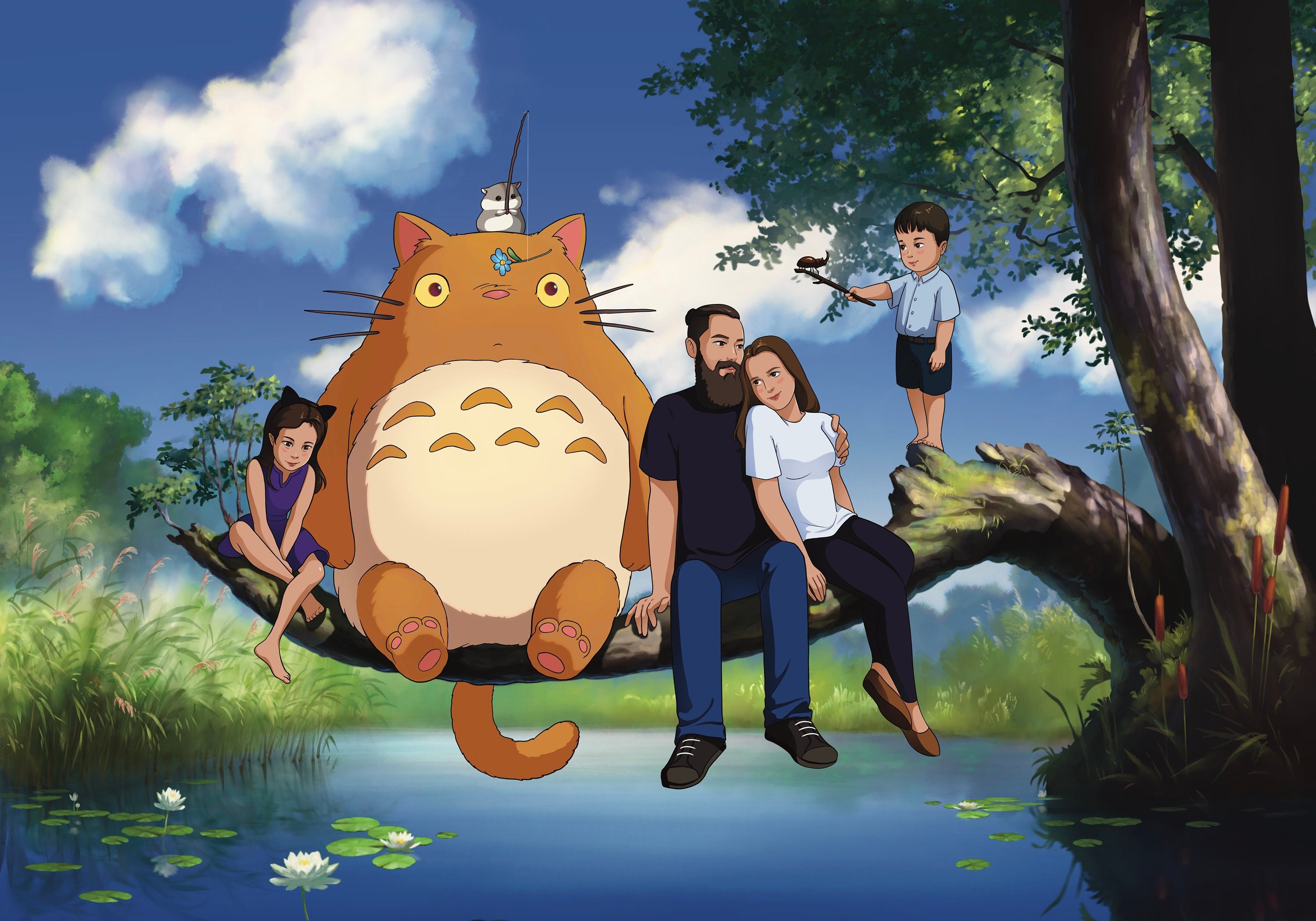 Totoro Portrait Etsy Totoro Portrait Etsy