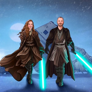Benutzerdefinierte Familie oder Paar Porträt, beste Geschenkidee, Porträt vom Foto, Jubiläumsgeschenk, Geburtstagsgeschenk für ihn, Paar Illustration. Digital
