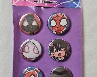 Spiderman Into the Spiderverse Pin Set