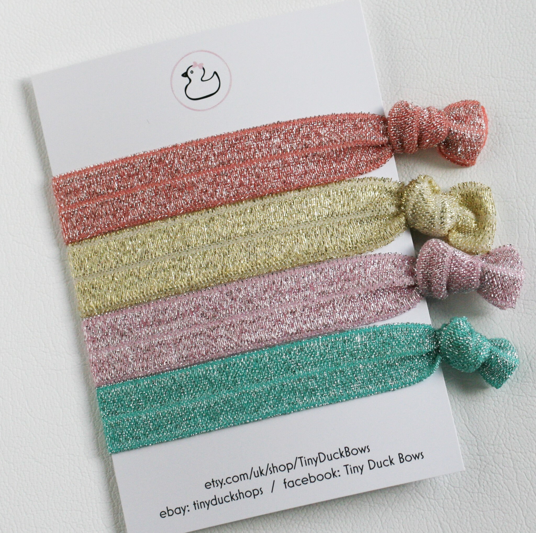 Glitter Hair Elastics in Pastel ColoursSoft Stretch FOE Etsy
