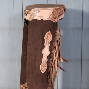 Ready to ship! (or Made to order) - Handmade leather chinks