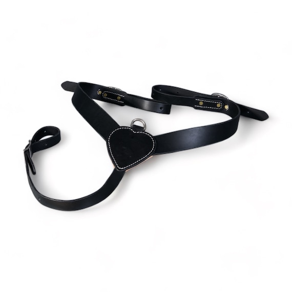 Civil war inspired leather breast collar with heart
