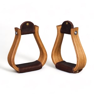 Handmade luxury hardwood wooden western stirrups 2&quot;