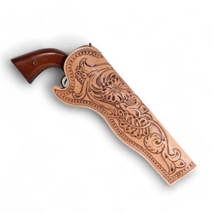 Slanke Jim Revolver-holster - handgemaakt van premium leer
