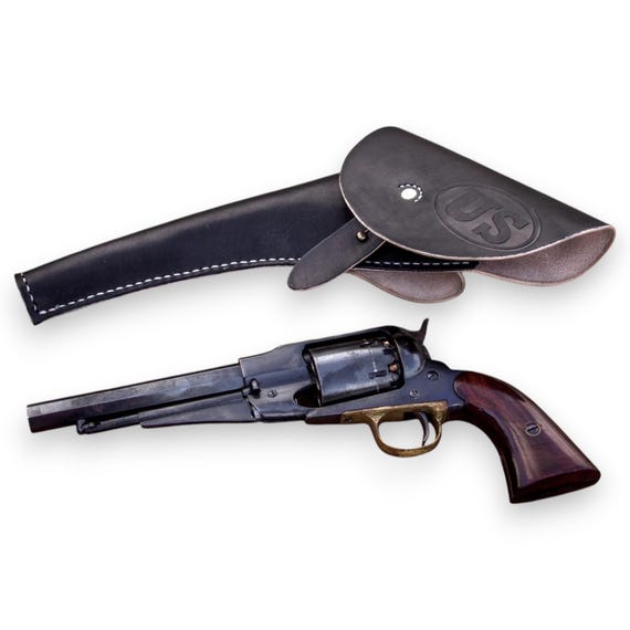 Handcrafted Civil War Revolver Holster - Authentic and Customizable