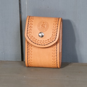 Ready to ship - Tooled handmade belt ammo cartridge pouch holder