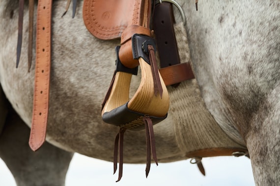 Étriers Western En Cuir Brut (occasion)