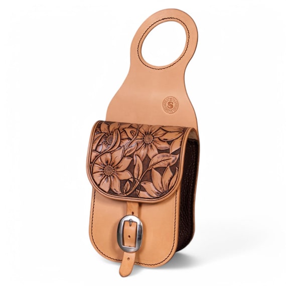Single pommel saddle bag for a western saddle - horn bag - fork bag