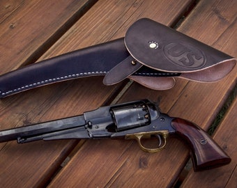 THREE  Acrylic Civil War Colt Army Remington revolver Pistol DISPLAY STANDS 