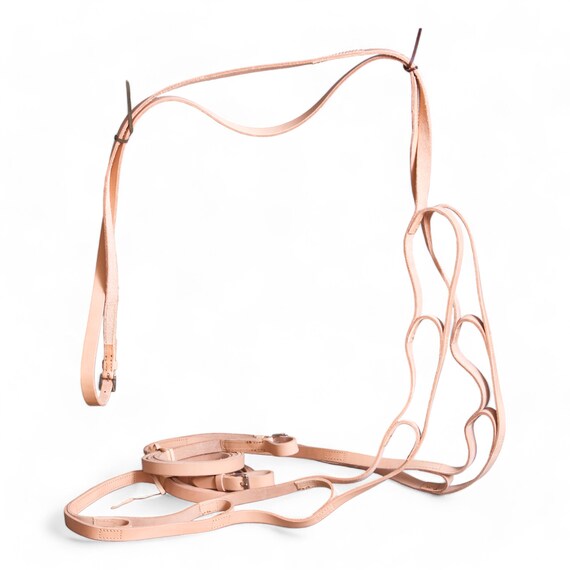 Rênes D'attelage En Cuir – 7 Pieds X 1 Pouce – Brunes – Occasion USA
