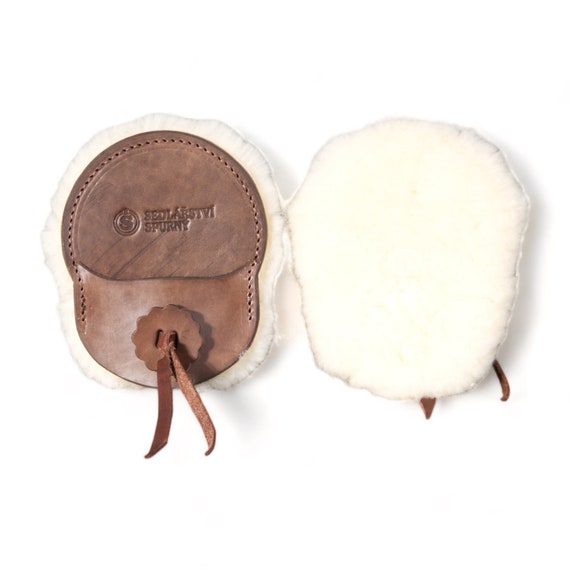 Cinch Buckle Guards for Mohair, Alpaca, and Braided Cinches - Premium Leather and Real Fleece