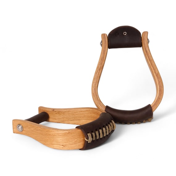Handmade luxury real wooden OXBOW western stirrups