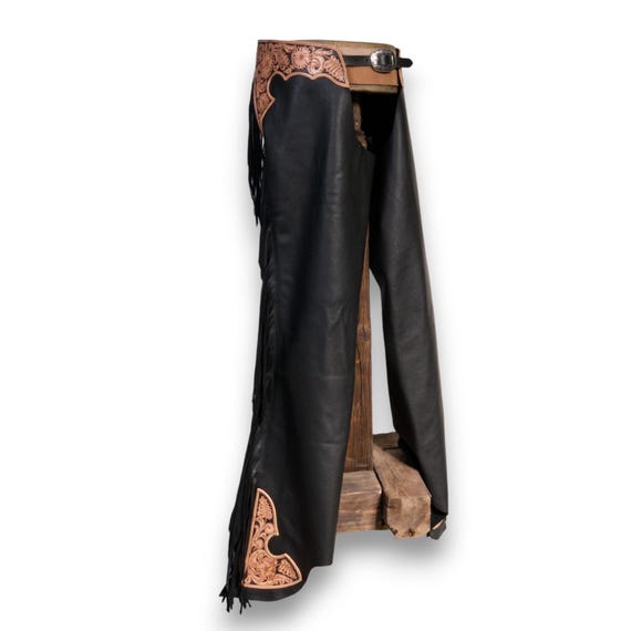 Handmade leather luxury show chaps. Made to order