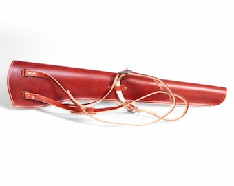 Winchester carbine scabbard with harness for "backpack" carry