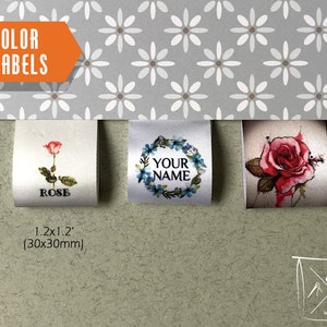 Custom Full Color label - Fold over satin label - Custom design brand label