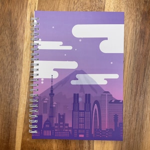 lo-fi skyline| reusable sticker book