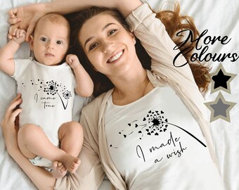 matching mommy and newborn daughter outfits