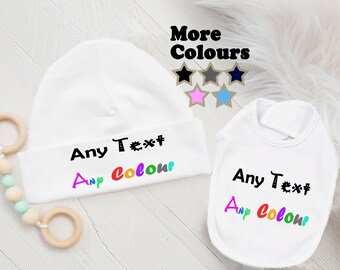 BABY SHOWER GIFT *MORE COLOURS* PERSONALISED BABY GIFT PERSONALISED BIB