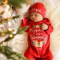 Personalized My 1st Christmas Baby Grow and Hat Set Outfit Xmas Romper Sleepsuit Bodysuit First Christmas Boy Girl , Baby Gift Gingerbread product logo