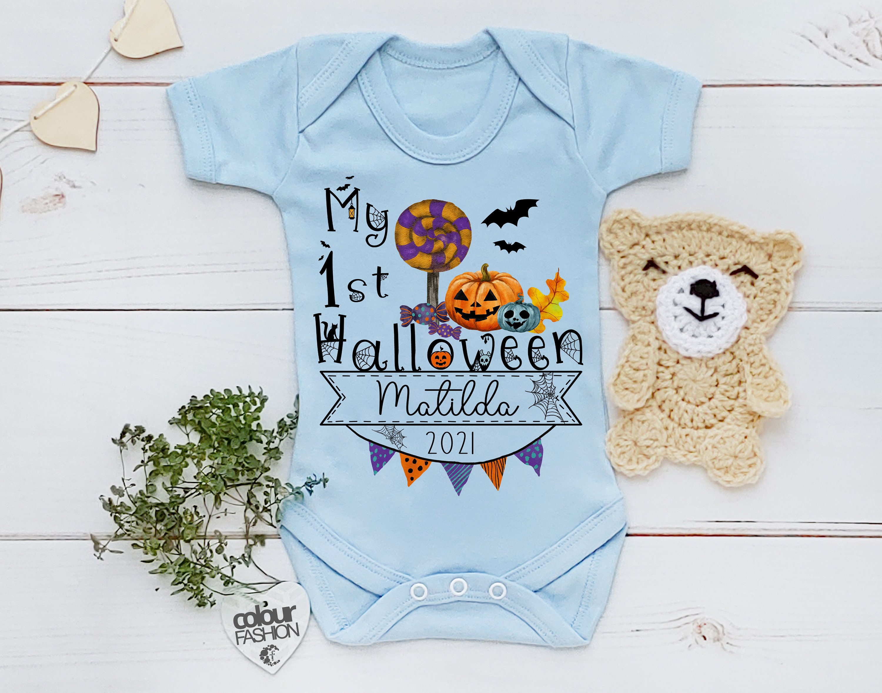 My First 1st Halloween Personalised Custom Baby grow Etsy